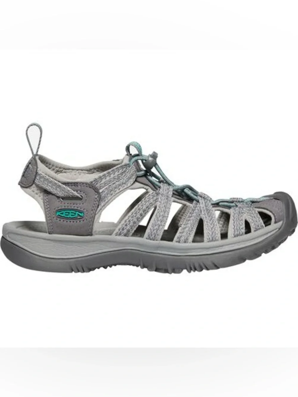Keen Whisper Closed Toe Hiking Sport Waterproof Grey & Peacock Green Sandals